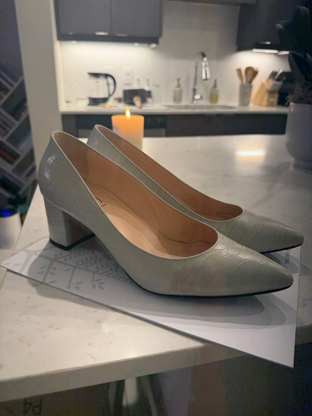 Elegant Pointed Block Heel Pumps
